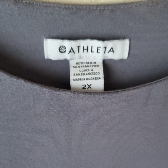 Athleta 2X Santorini High Neck Solid Heather Gray Dress - Picture 2 of 6